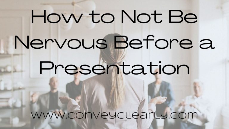 how to not be nervous before a presentation