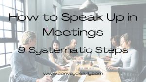 how to speak up in meetings