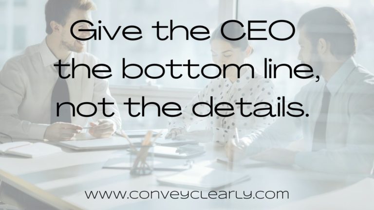 how to report to the ceo