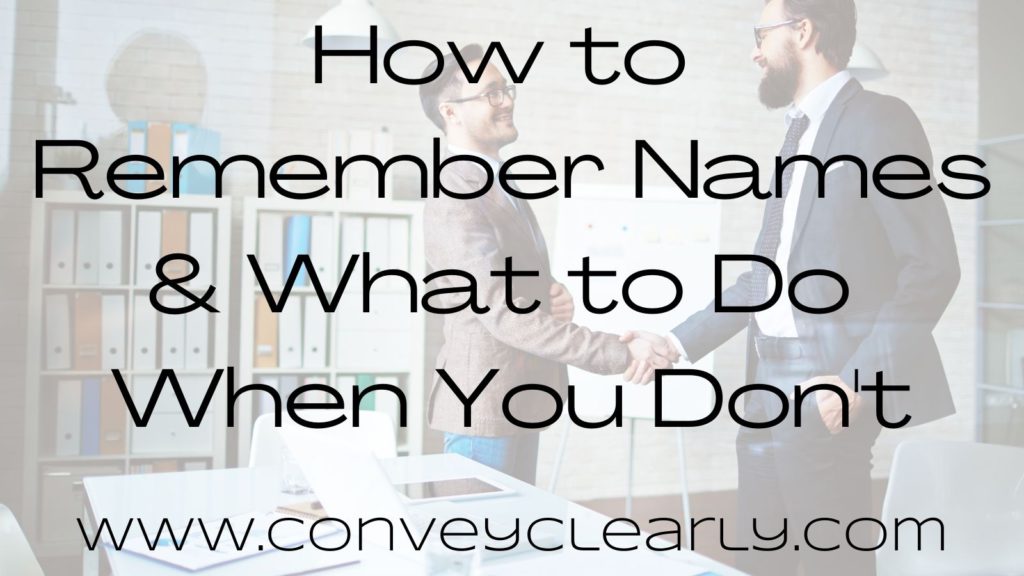 how to remember names