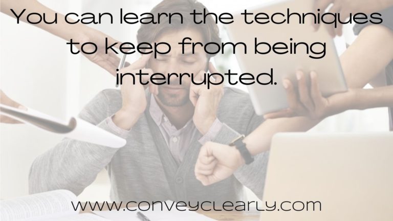 how to stop being interrupted